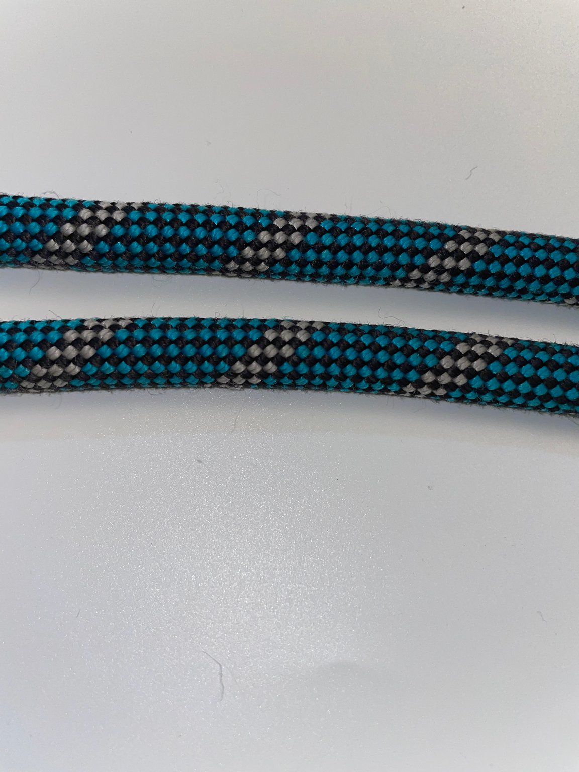 Blue Gray Black Upcycled Climbing Rope Dog Leash Eco-Friendly
