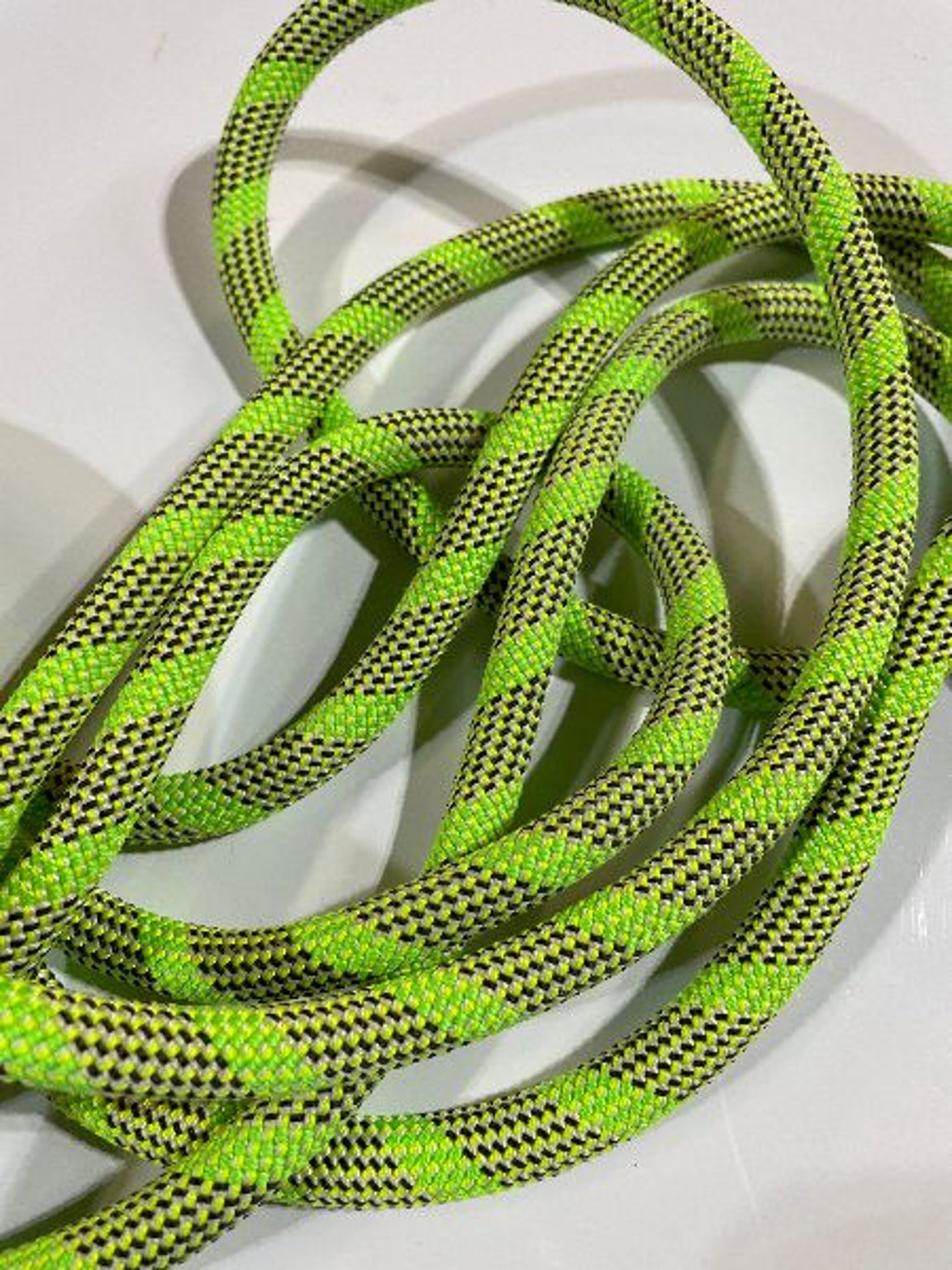 Green Black Upcycled Climbing Rope Dog Leash