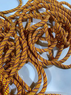 Yellow-Red-Blue Upcycled Climbing Rope Dog Leash Eco-Friendly