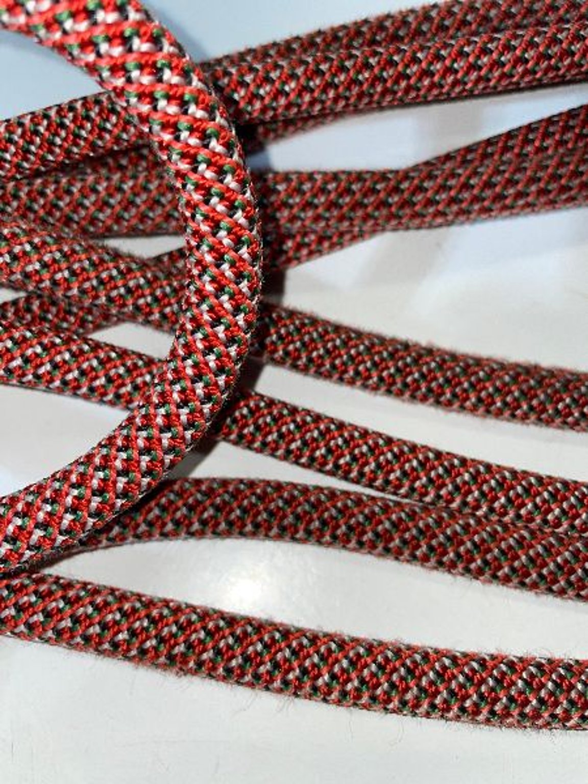 Red White Black Orange Upcycled Climbing Rope Dog Leash