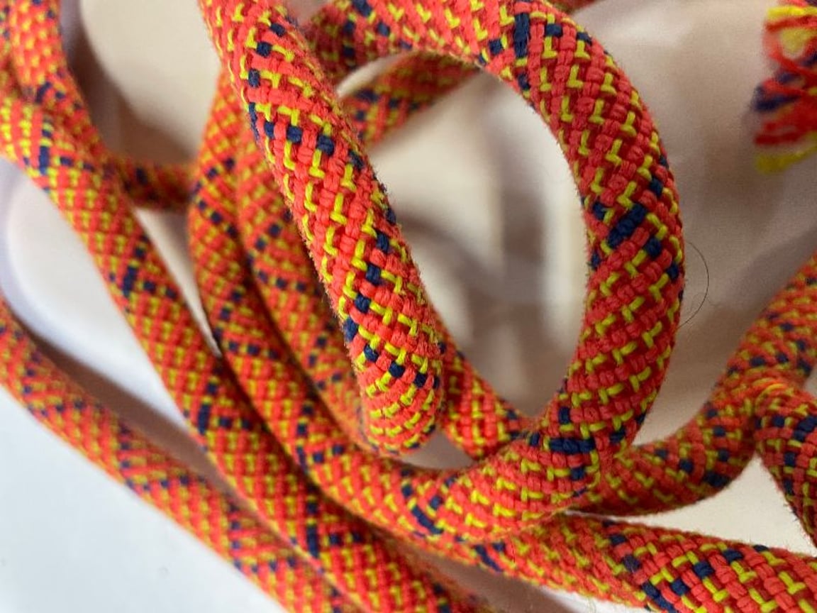 Orange Upcycled Climbing Rope Dog Leash Eco-Friendly