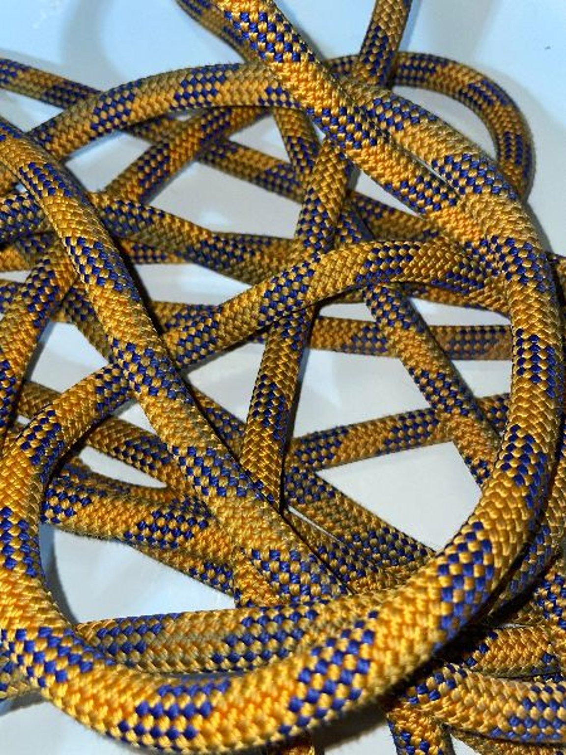 Gold Blue Upcycled Climbing Rope
