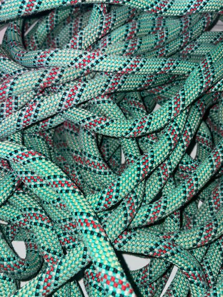 Blue-Red-Black Upcycled Climbing Rope Dog Leash Eco-Friendly