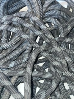 Upcycled Climbing rope with Grey/Black - dog leash