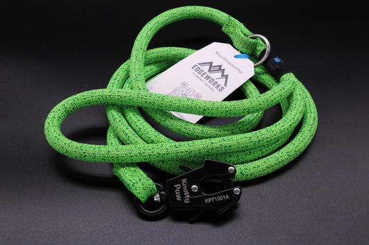 Knotty Paw Green Upcycled Climbing Rope Dog Leash