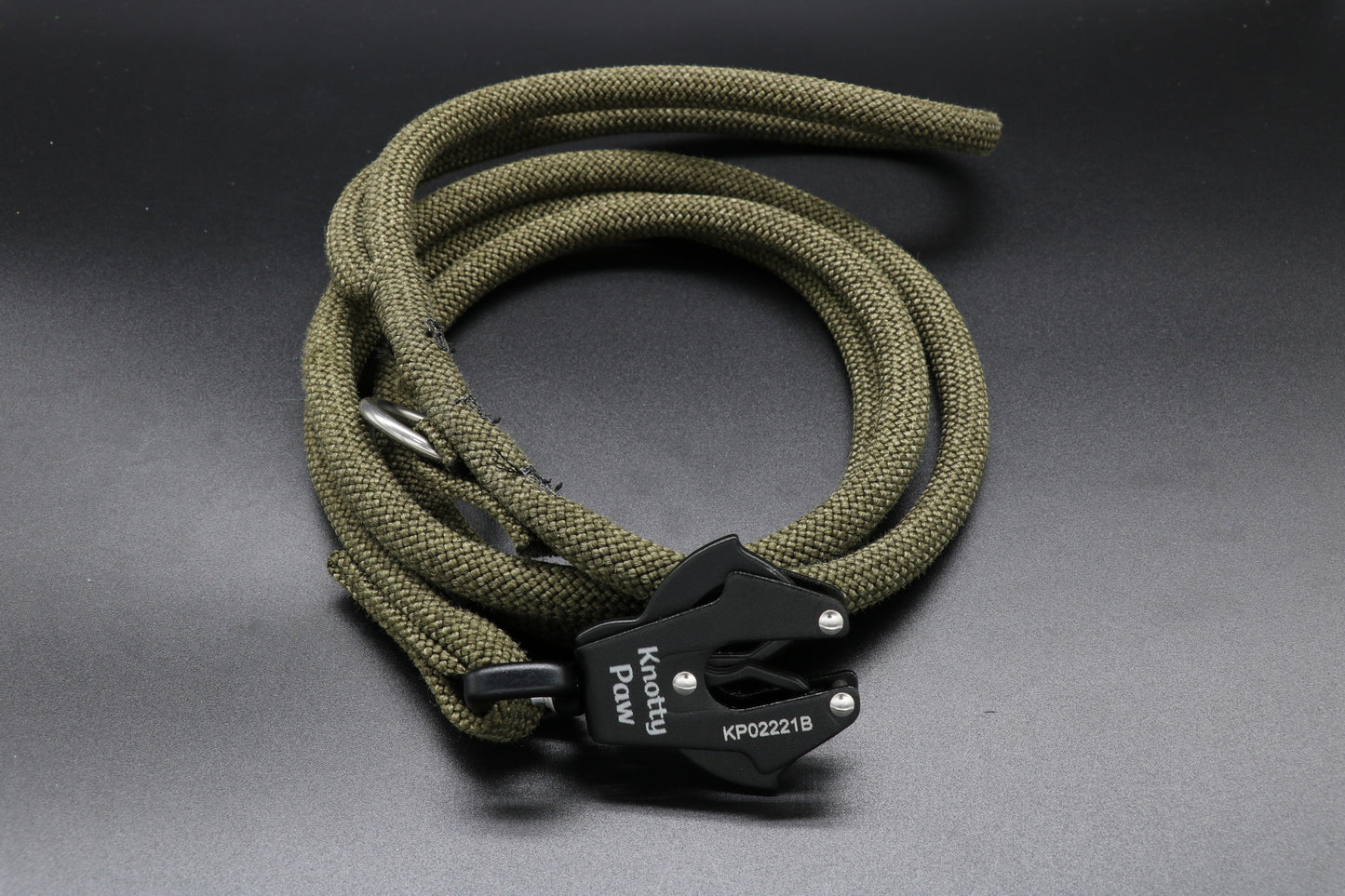 Knotty Paw Brown Green Upcycled Climbing Rope Dog Leash