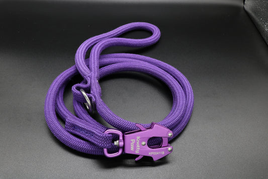 Knotty Paw Purple Upcycled Climbing Rope Dog Leash