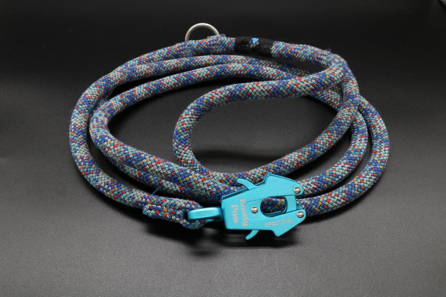 Blue Upcycled Climbing Rope Dog Leash Eco-Friendly