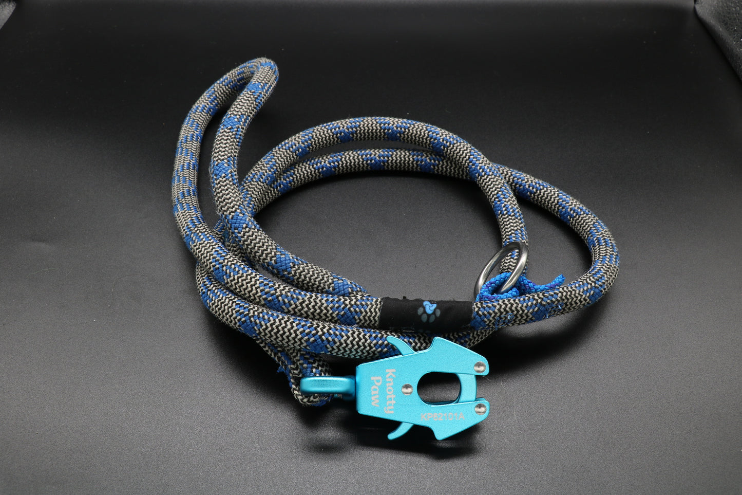 Knotty Paw Blue Upcycled Climbing Rope Dog Leash