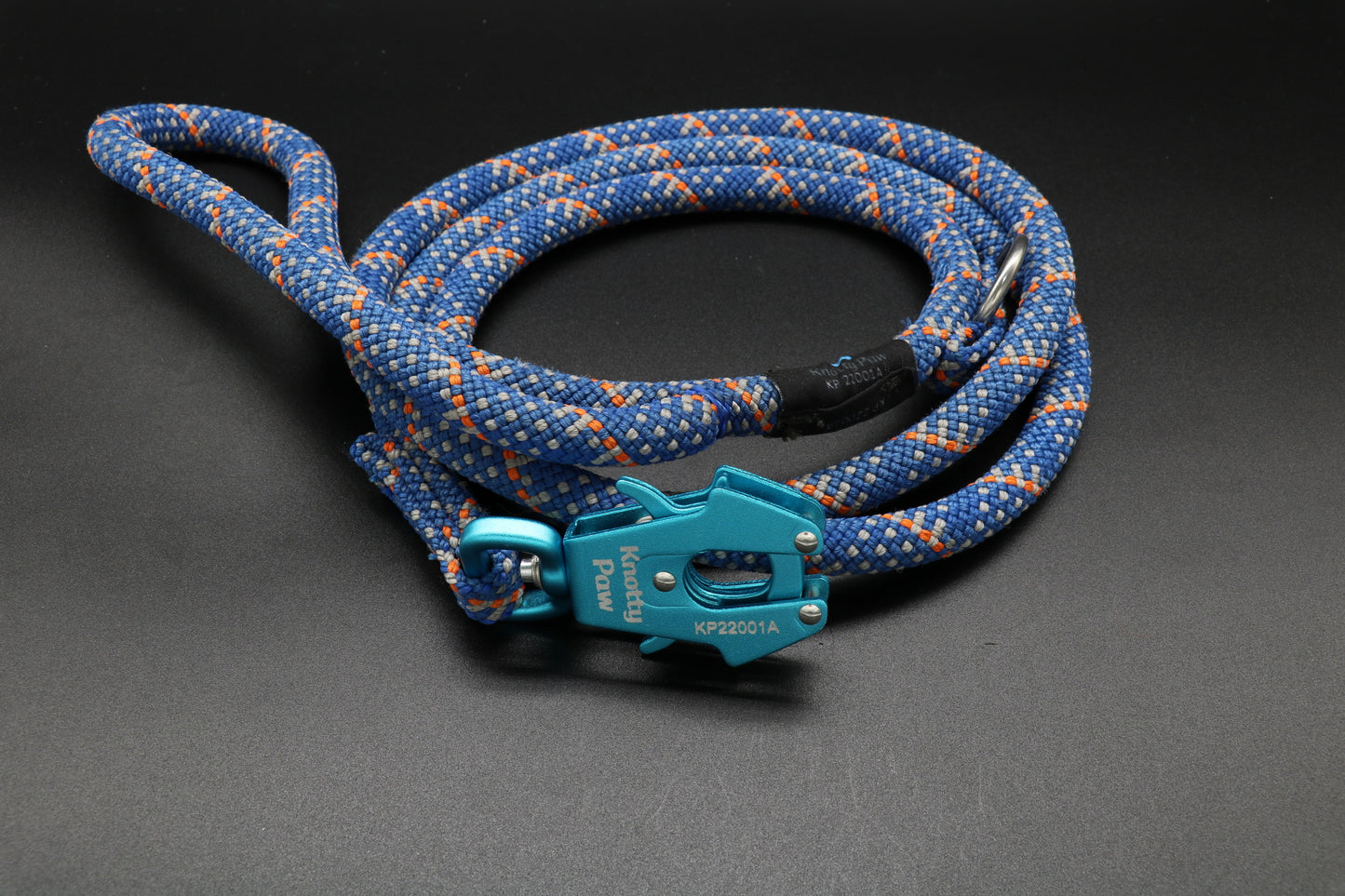Knotty Paw Blue White Red Upcycled Climbing Rope Dog Leash Eco-Friendly