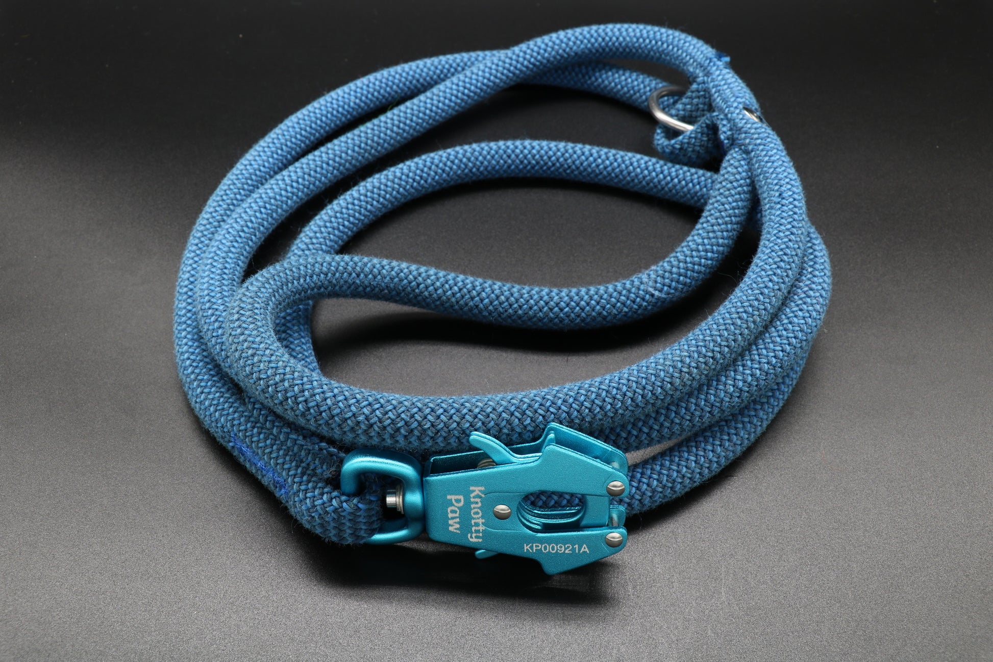 Knotty Paw Blue Upcycled Climbing Rope Dog Leash