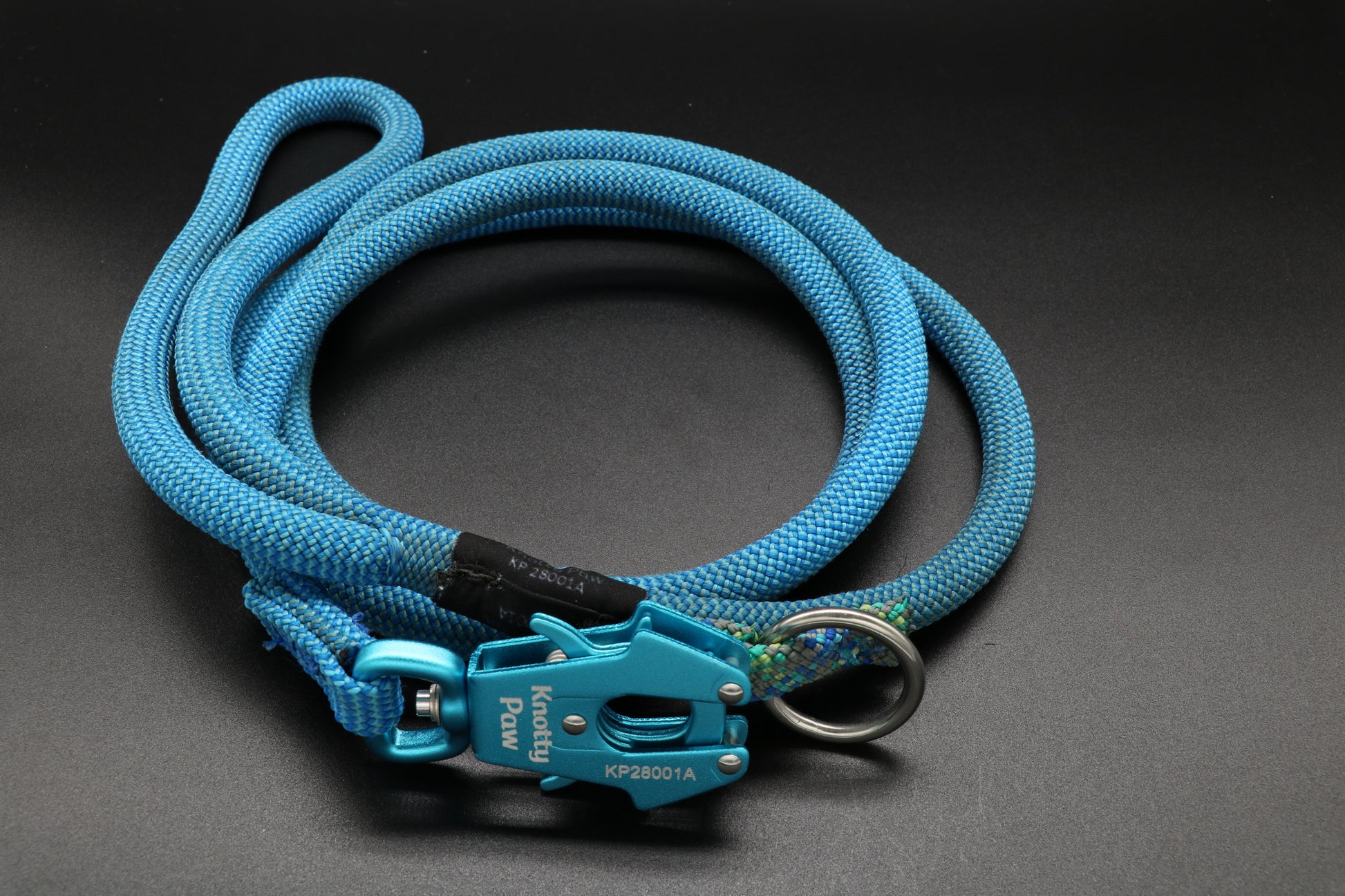 Knotty Paw Blue Upcycled Climbing Rope Dog Leash