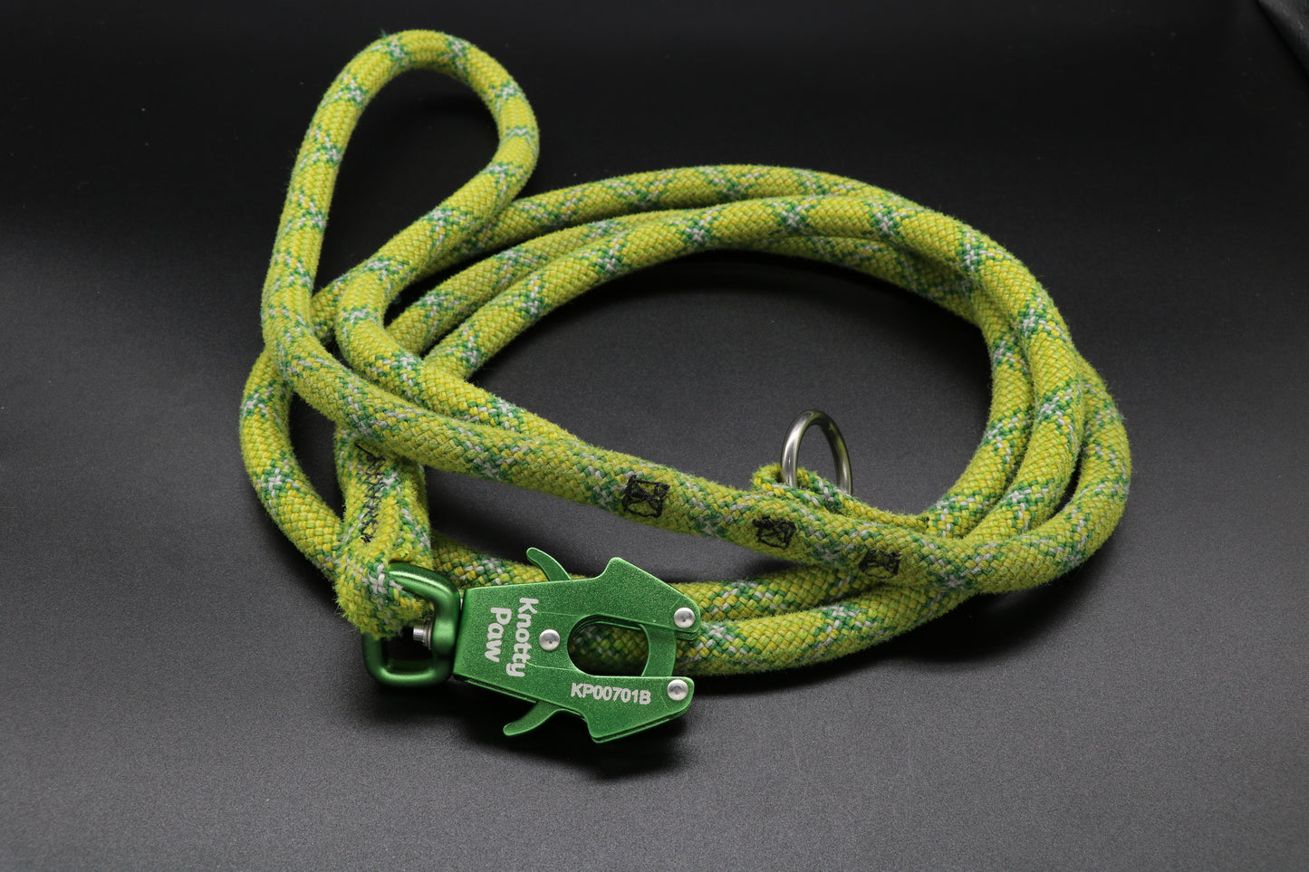 Knotty Paw Green Upcycled Climbing Rope Dog Leash