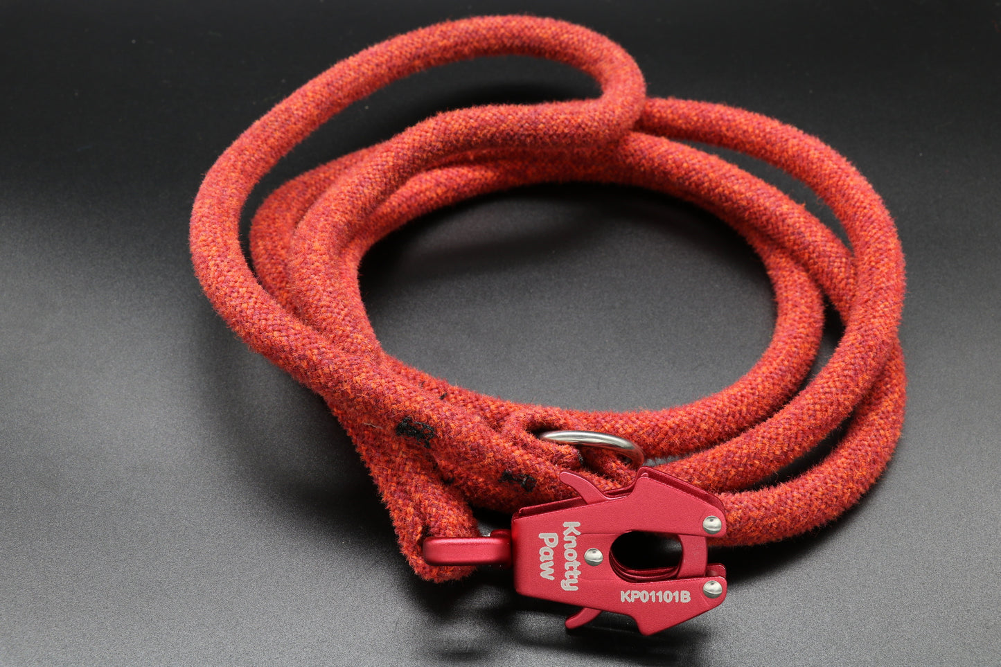 Knotty Paw Red Elmo Upcycled Climbing rope dog leash