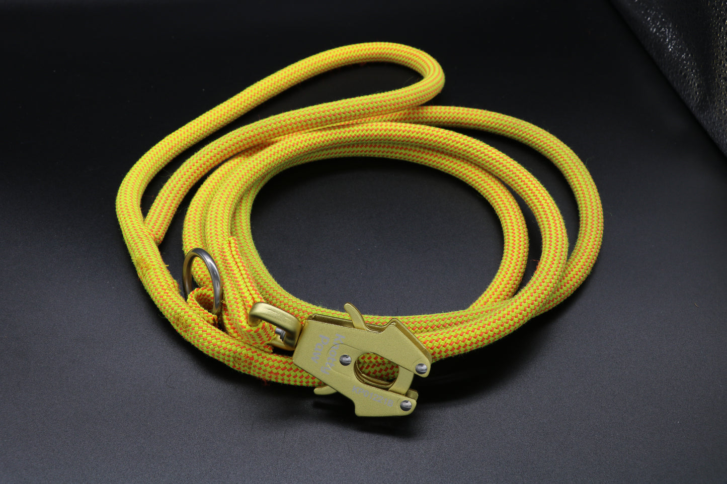 Knotty Paw Yellow Upcycled Climbing rope dog leash