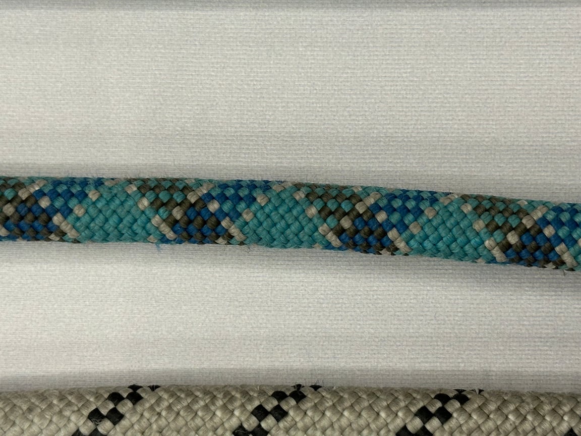 Blue White Upcycled Climbing Rope Dog Leash Eco-Friendly