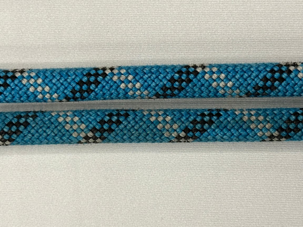 Blue Black Gray Upcycled Climbing Rope Dog Leash Eco-Friendly