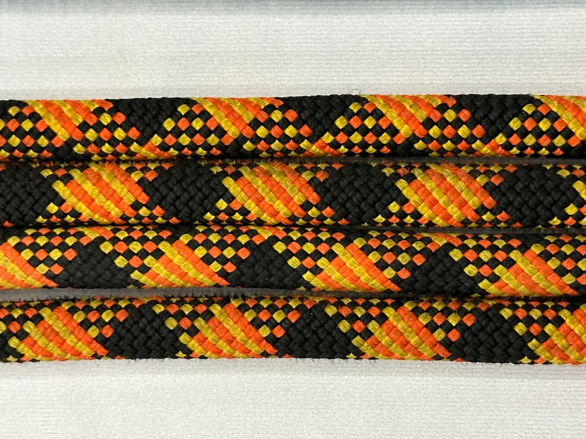 Orange Black Upcycled Climbing rope
