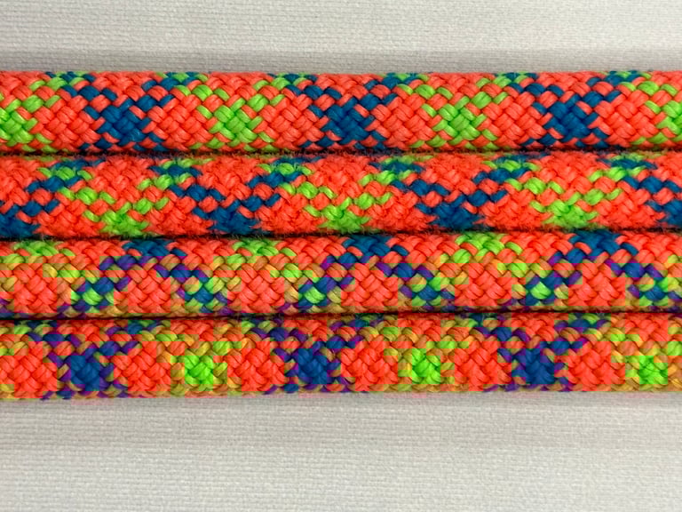 Orange Green Blue Upcycled Climbing Rope Dog Leash