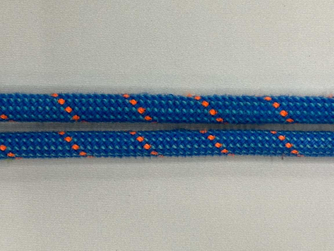 Knotty Paw Blue Red Upcycled Climbing Rope Dog Leash Eco-Friendly