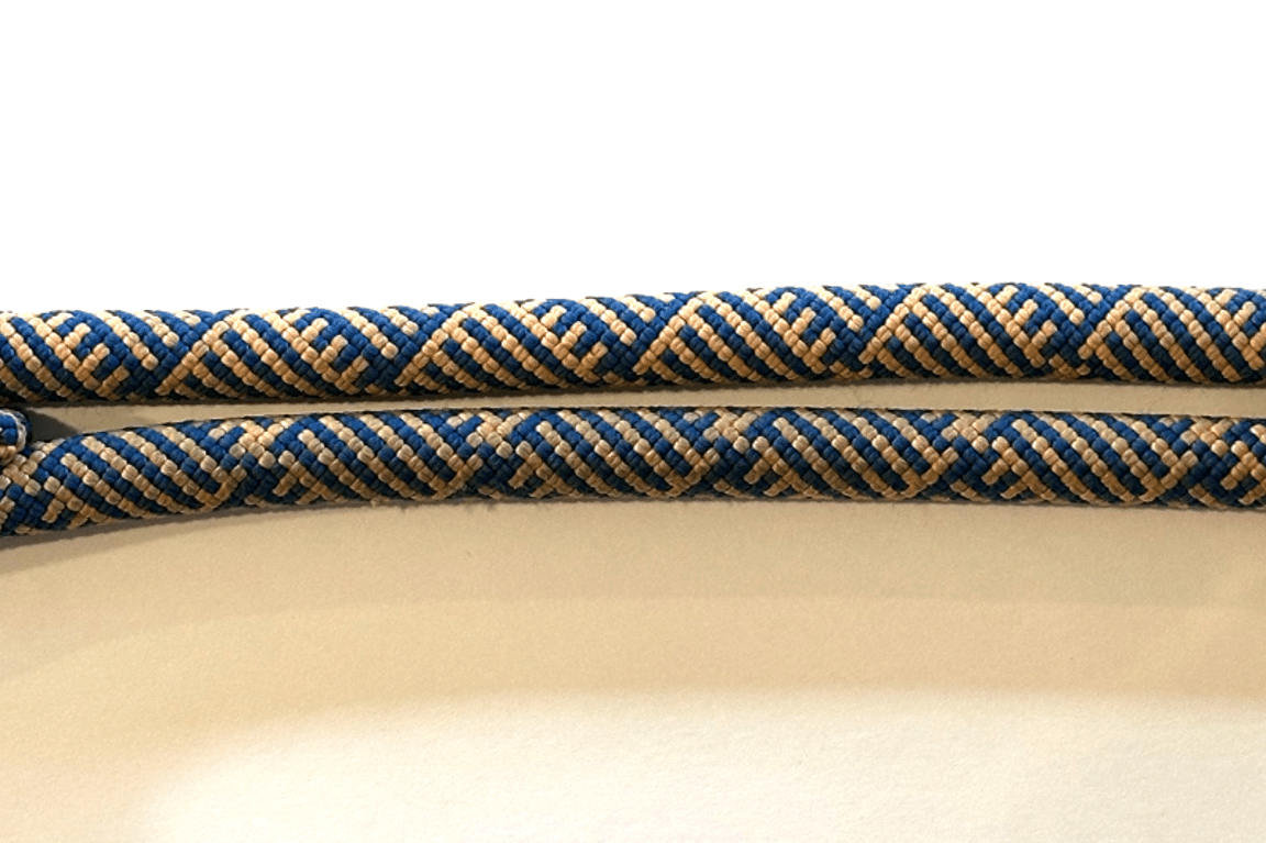 Yellow Blue Upcycled Climbing Rope Dog Leash Eco-Friendly