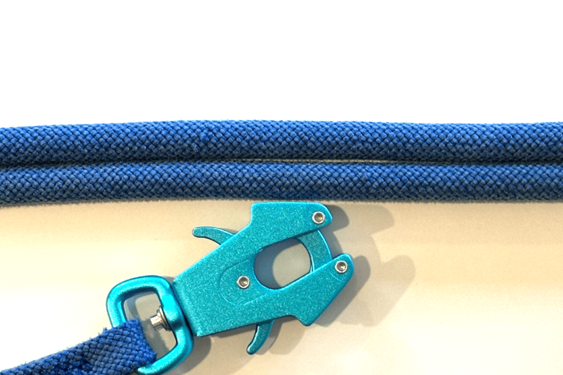 Blue Upcycled Climbing Rope Dog Leash