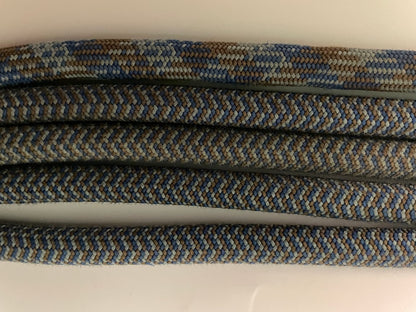 Blue Gray Multicolor Upcycled Climbing Rope Dog Leash Eco-Friendly 