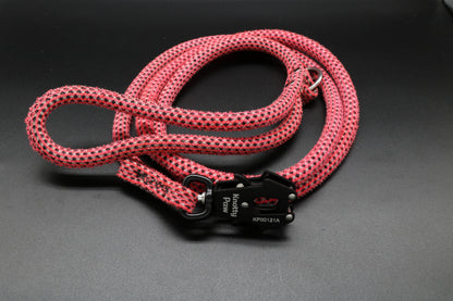 pink black Upcycled Climbing Rope Dog Leash Eco-Friendly 