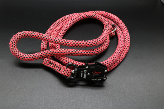 pink black Upcycled Climbing Rope Dog Leash Eco-Friendly 