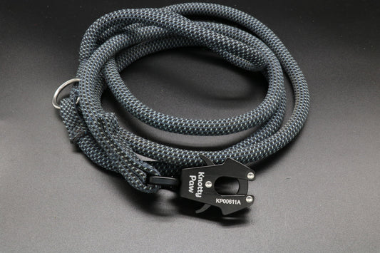 Black/Grey - Upcycled Climbing Rope Dog Leash