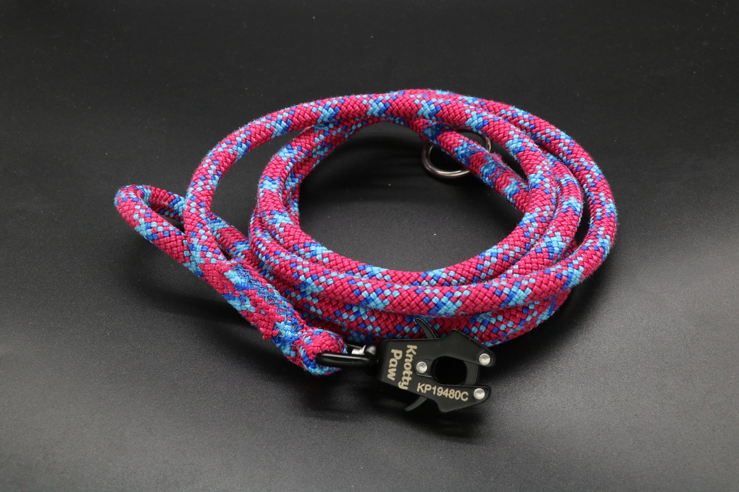 Pink/Blue - Cotton Candy Crag - Upcycled Climbing Rope Dog Leash