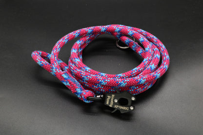 Pink/Blue - Cotton Candy Crag - Upcycled Climbing Rope Dog Leash