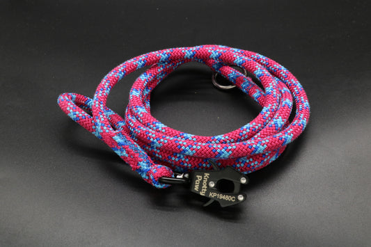 Pink/Blue - Cotton Candy Crag - Upcycled Climbing Rope Dog Leash
