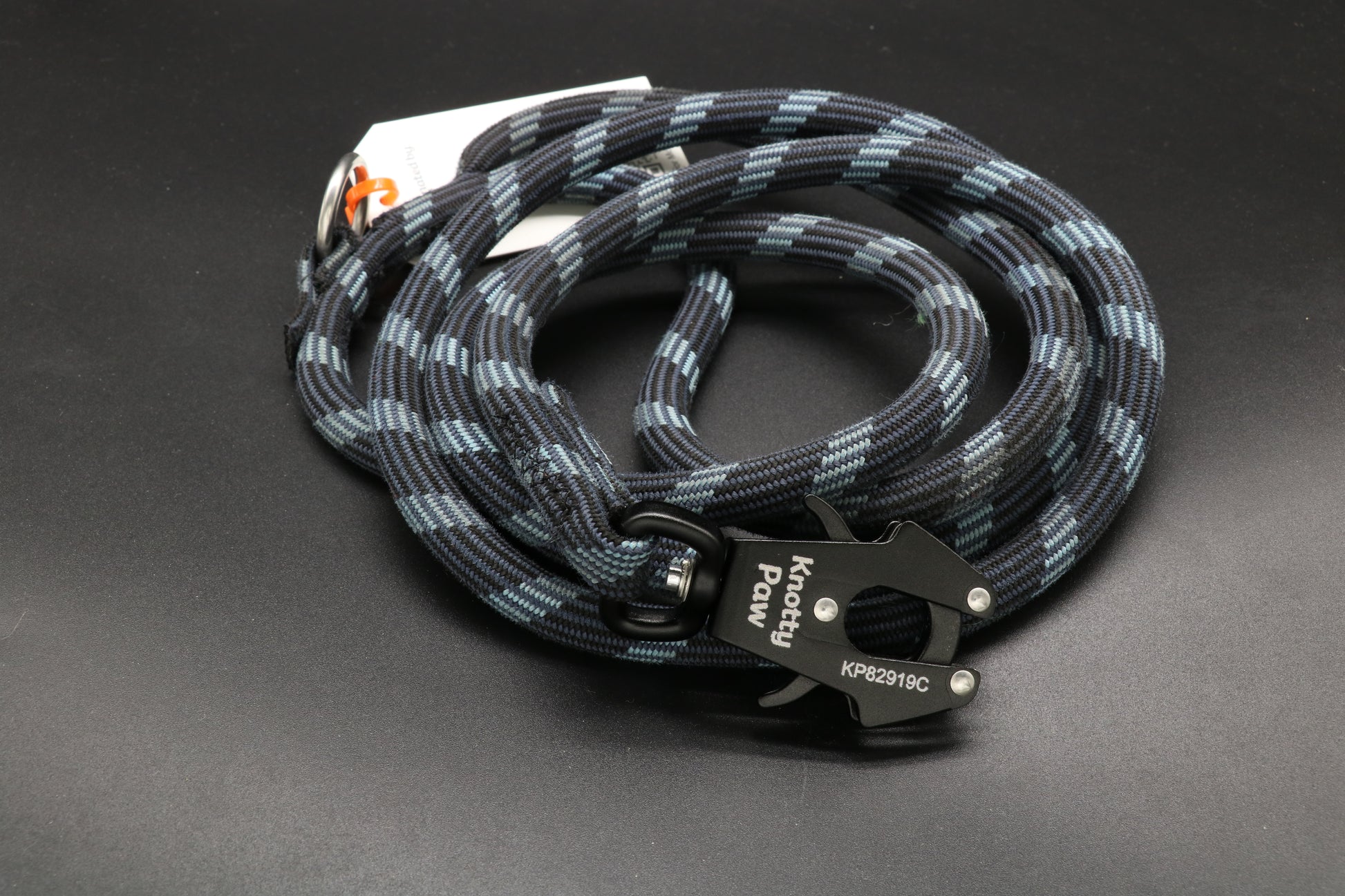 Black/Grey - Upcycled Climbing Rope Dog Leash