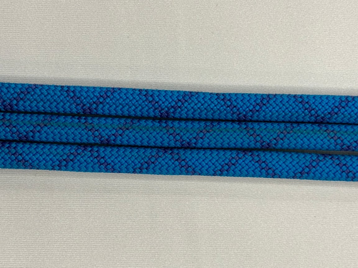 Blue with Blue Stripe Upcycled Climbing Rope Dog Leash Eco-Friendly 